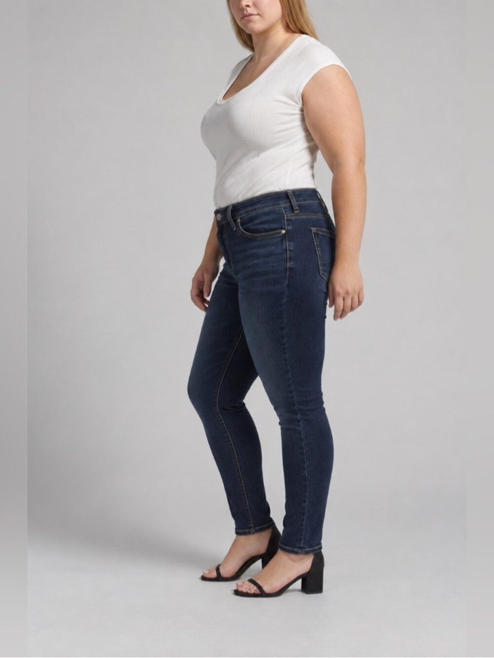 Silver Suki Skinny Pencil Jeans Dark Wash Stretchy High Waisted Rise size 18